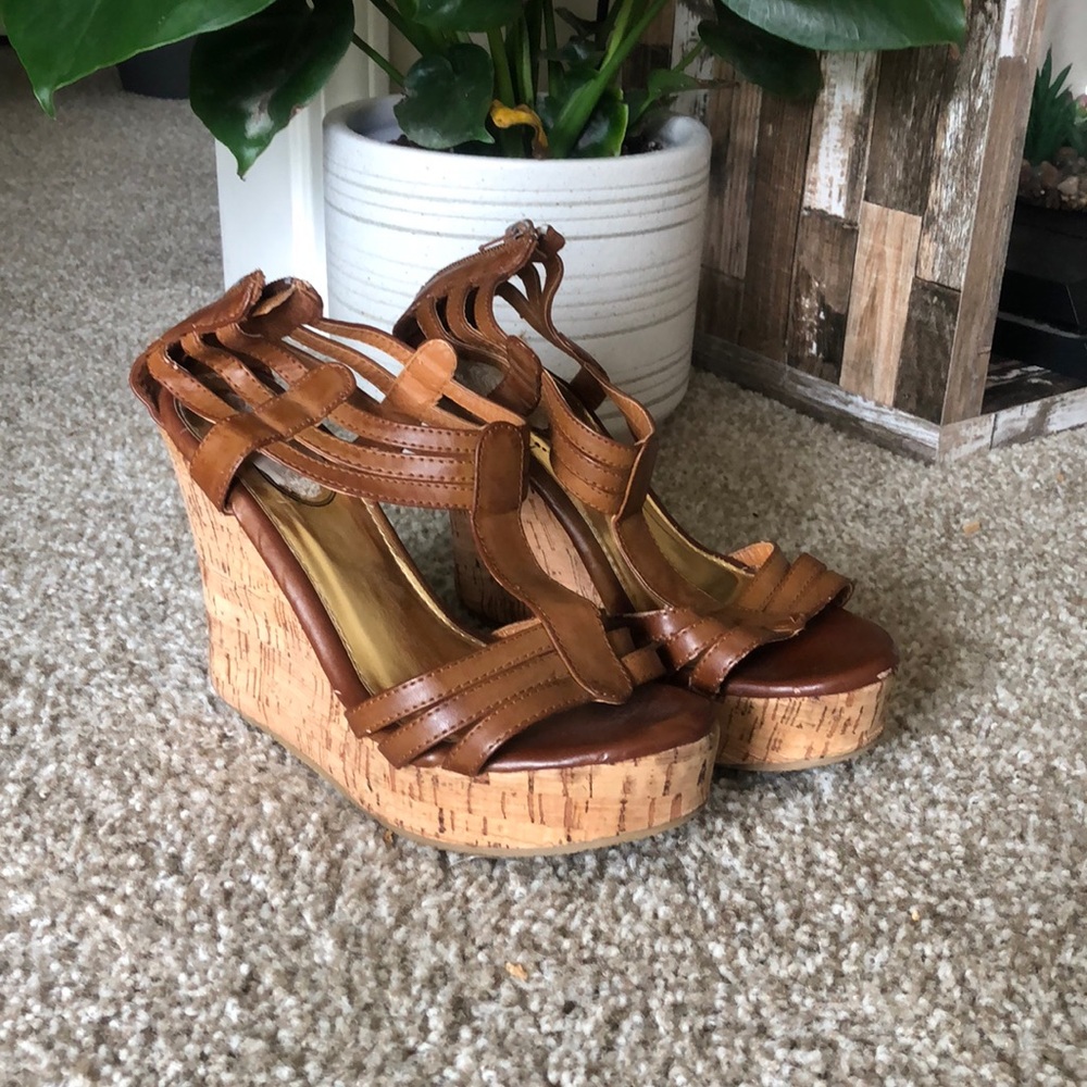 Cork Brown Wedges